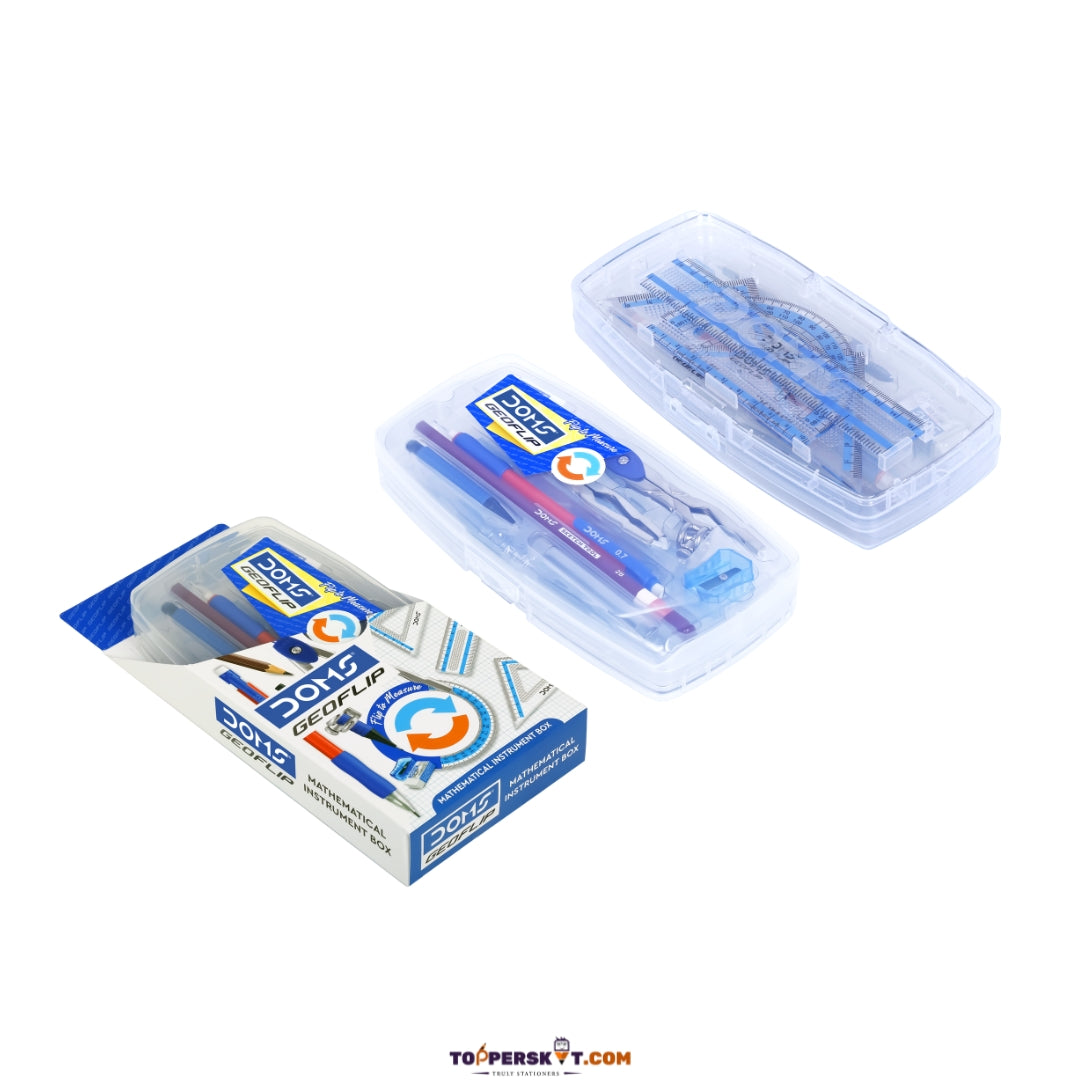 Doms Geoflip Mathematical Instrument Box – Complete Geometry Set (Pack of 1)