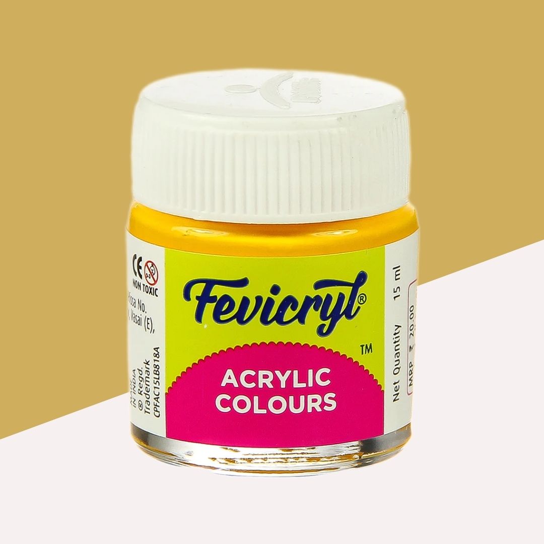 Fevicryl Acrylic Colour – Chrome Yellow: Elevate Your Artistic Expressions with Vibrant Hues ( Pack of 1 ) - Topperskit LLP
