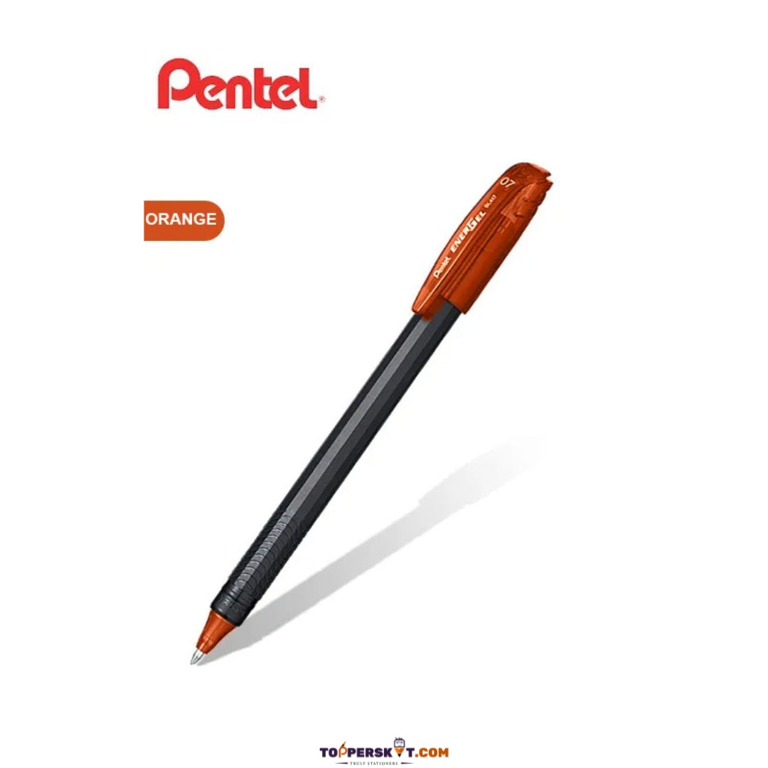 Pentel Ener Gel BK417 0.7 mm Gel Pen – Orange (Pack of 1)