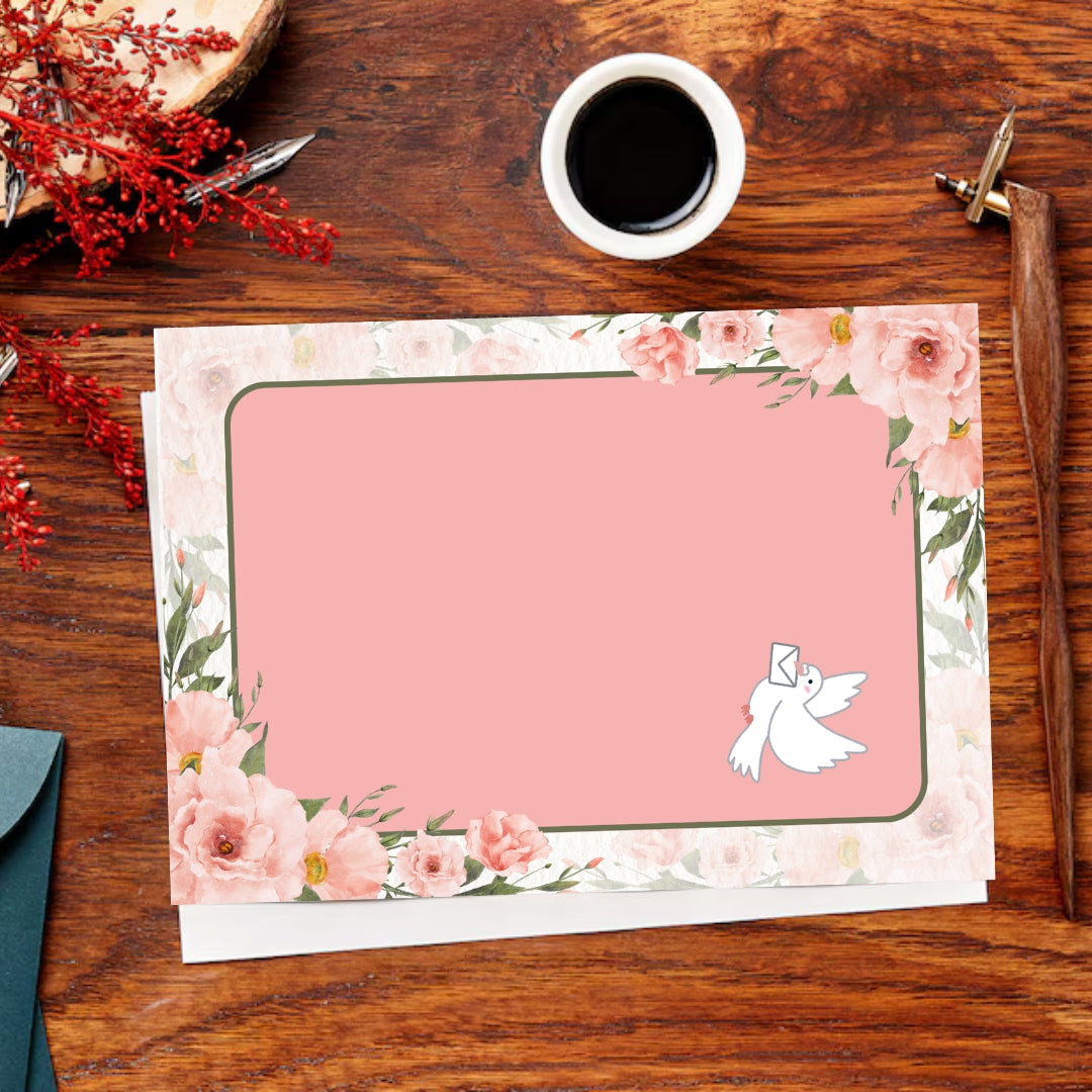 Large Letter Greeting Card with Envelope - 300 GSM Cold Pressed Writing Card (Pack of 1)