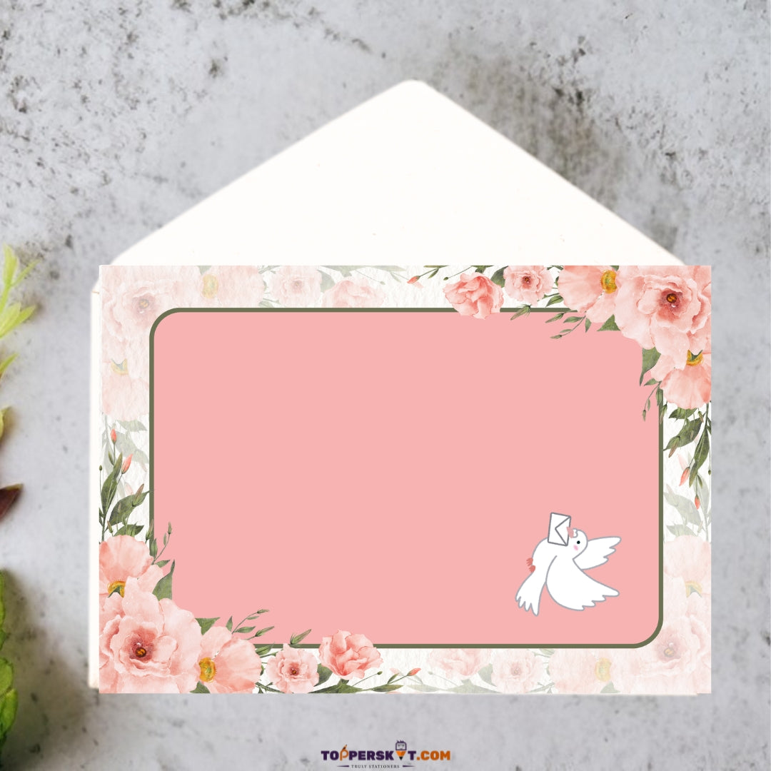 Large Letter Greeting Card with Envelope - 300 GSM Cold Pressed Writing Card (Pack of 1)