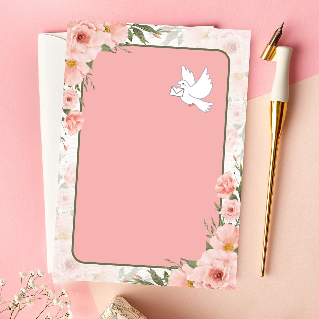 Large Letter Greeting Card with Envelope - 300 GSM Cold Pressed Writing Card (Pack of 1)