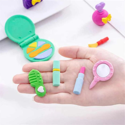 Fancy Girl Erasers – Assorted Designs & Colors (Pack of 4)