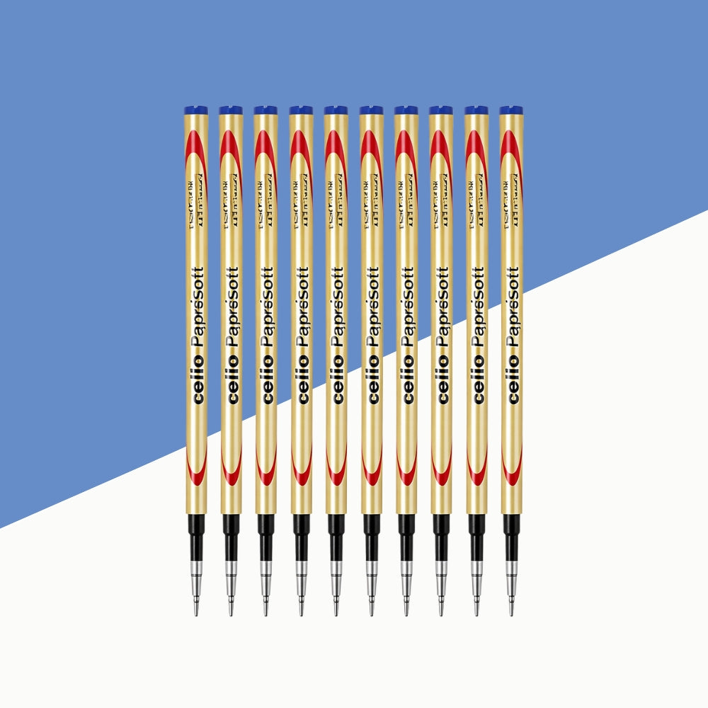 ( 10 pcs.) Cello Papersoft & Dokuflow Ball Pen Refill - Blue