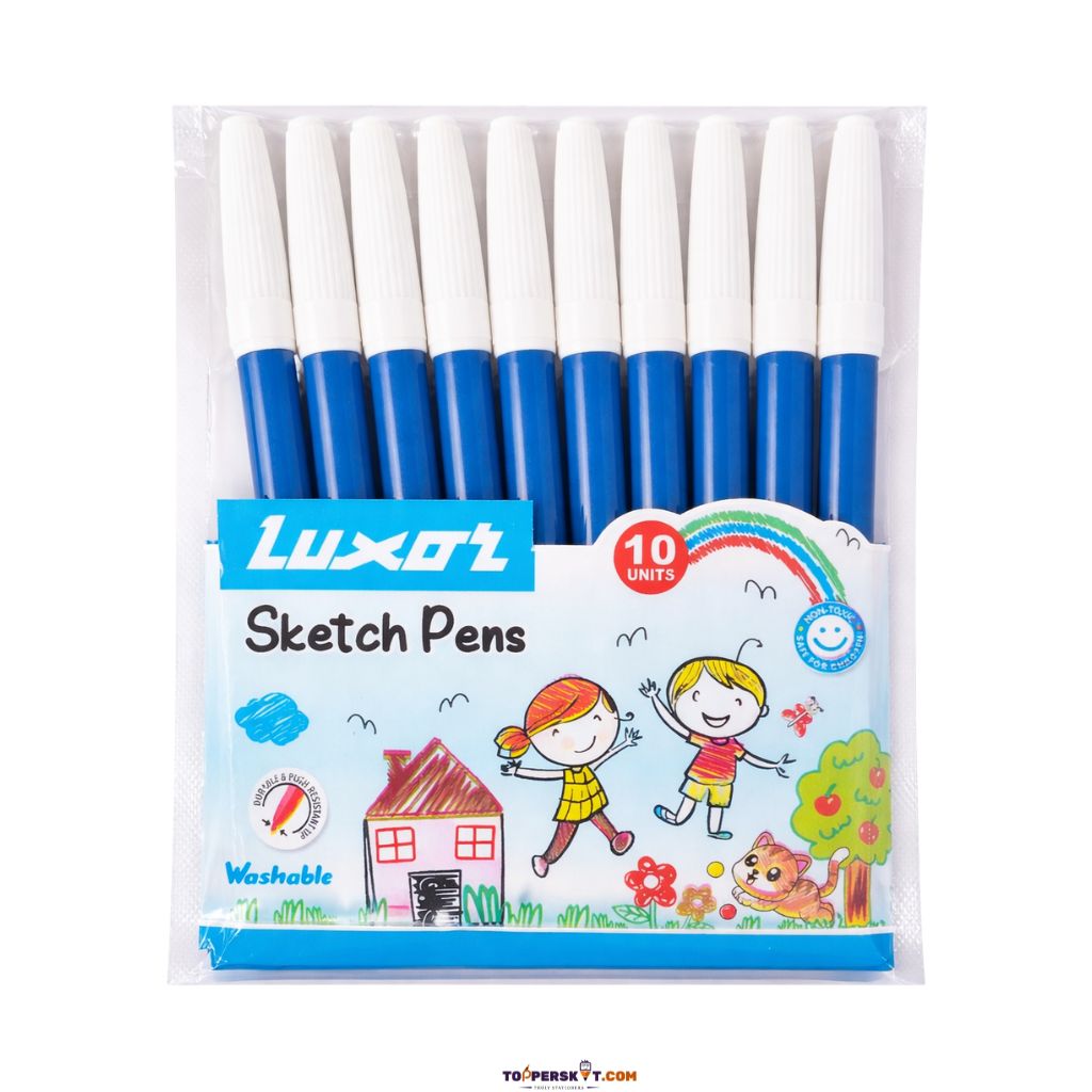 Luxor Sketch Pens - Blue ( Set Of 10 )