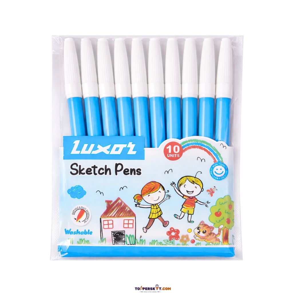 Luxor Sketch Pens - Light Blue ( Set Of 10 )