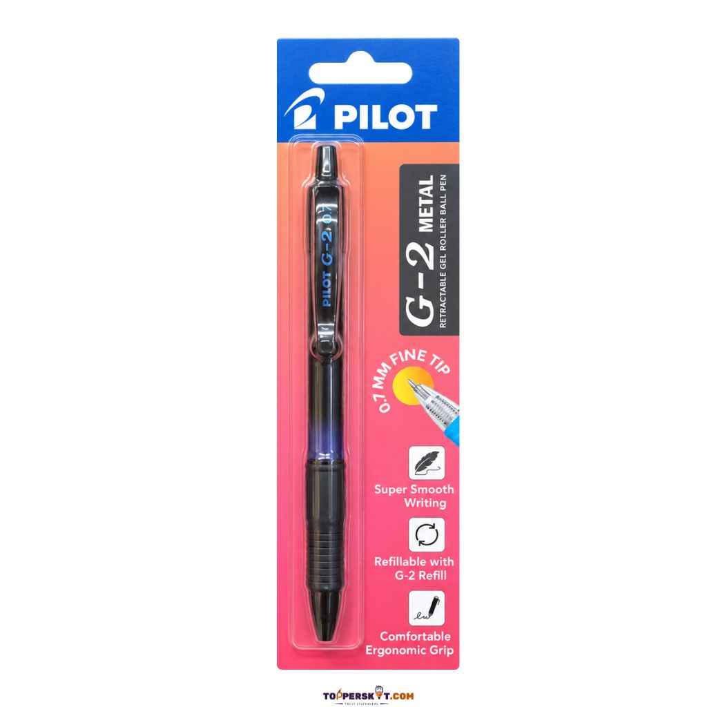 Pilot G-2 Metal Retractable Roller Gel Pen- Blue (Pack of 1)