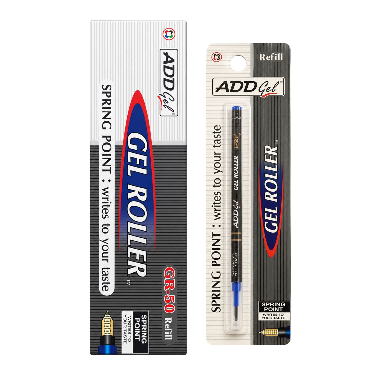 ADD Gel GR-50 Roller Gel Pen Refill - Black (Pack Of 1)