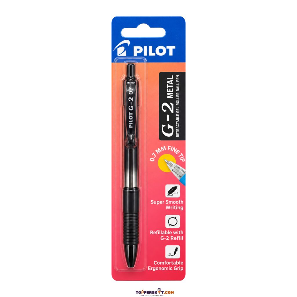 Pilot G-2 Metal Retractable Roller Gel Pen- Black (Pack of 1)