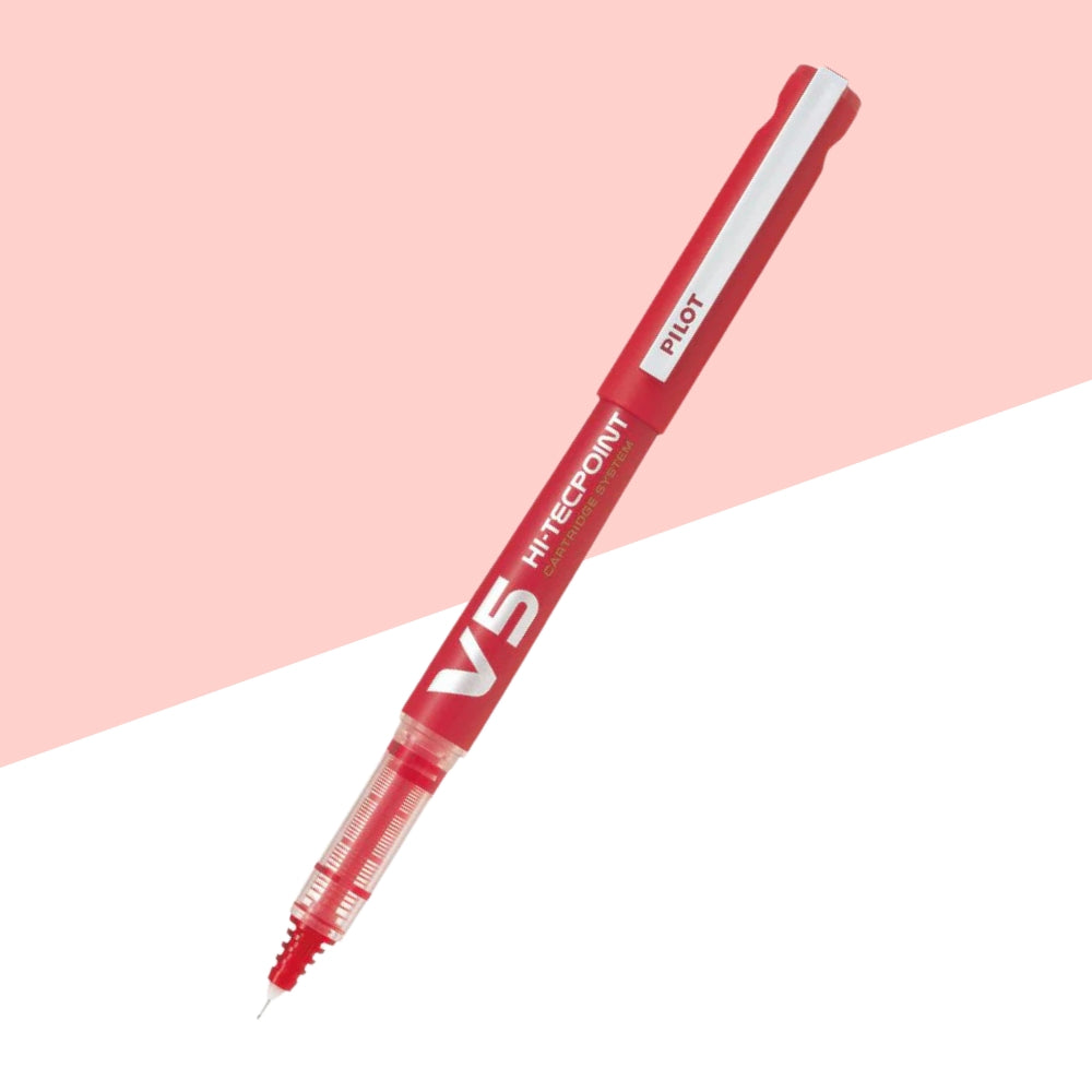 Pilot Hi-Tecpoint V5 Cartridge System Pure Liquid Ink - Red (Pack Of 1)