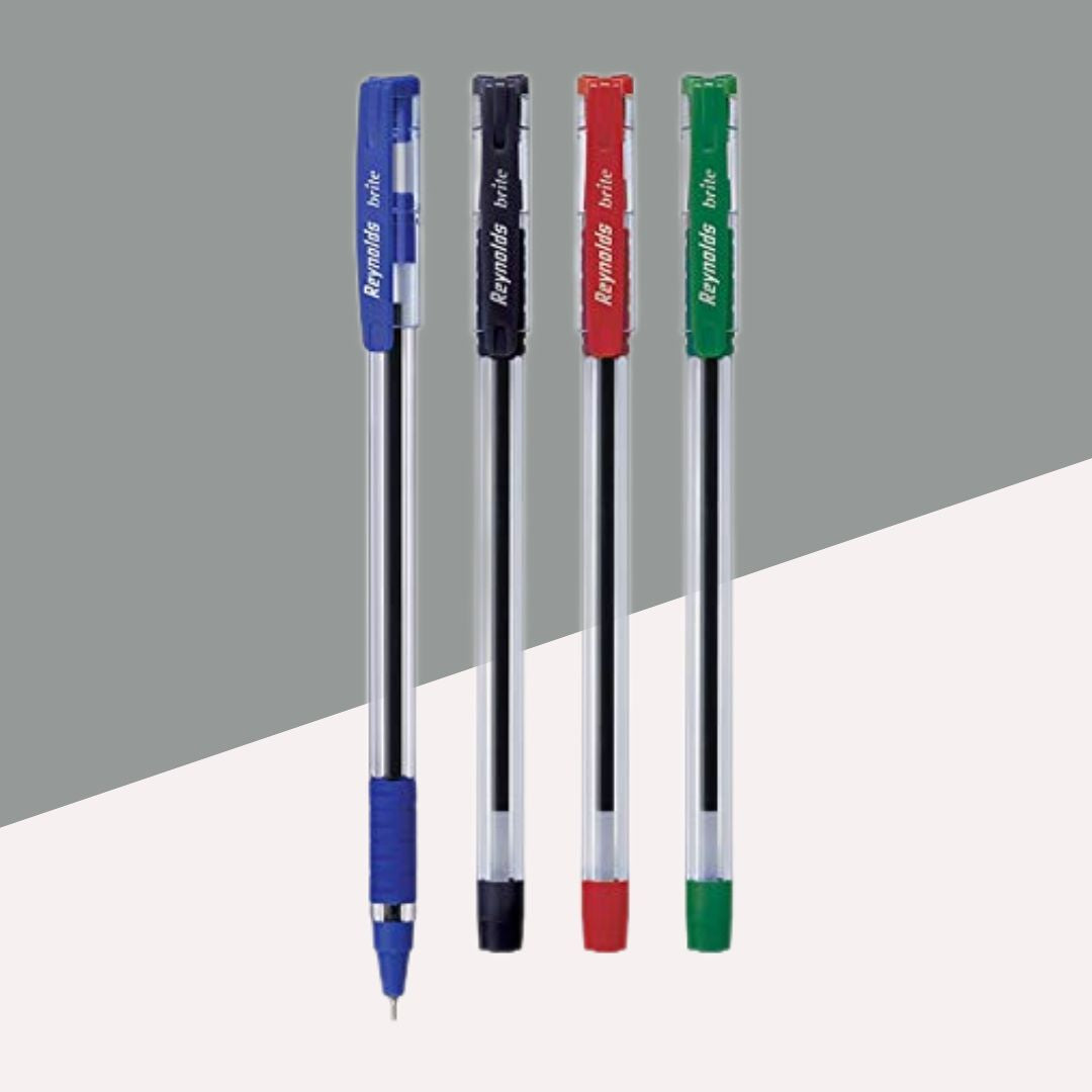 Reynolds Brite Ball Pen – Red: Elevate Your Writing Brilliance! (Pack of 5 ) - Topperskit LLP
