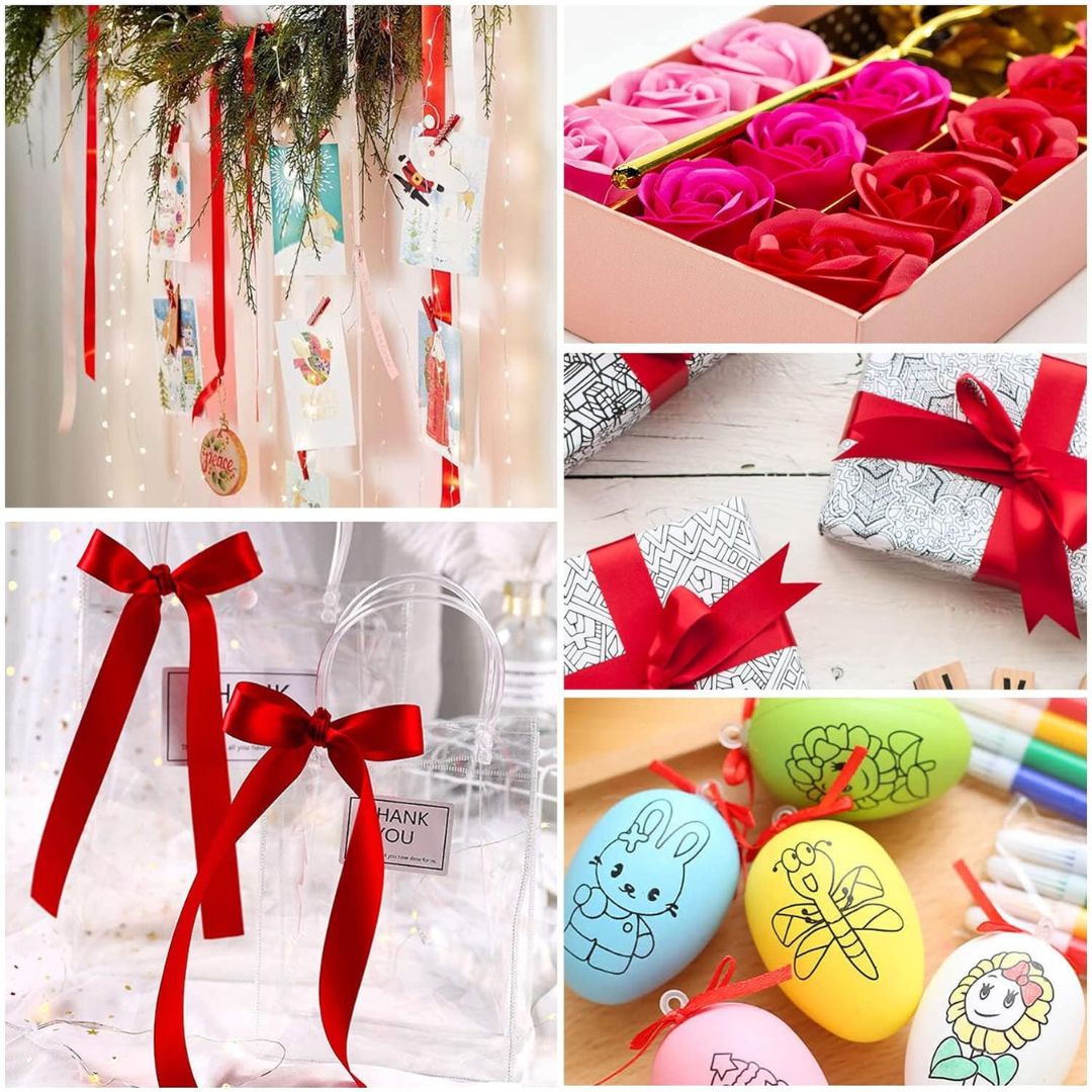 Cloth Ribbon - Black ( 1 inch ) : Perfect for Crafts and Decorations ( Pack of 1 ) - Ribbons - TOPPERSKIT