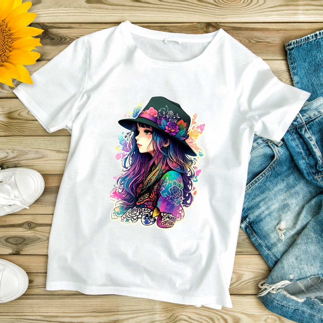 White Printed T-Shirt – Stylish & Comfortable (Pack f 1)