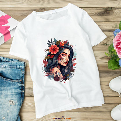 White Printed T-Shirt – Stylish & Comfortable (Pack f 1)