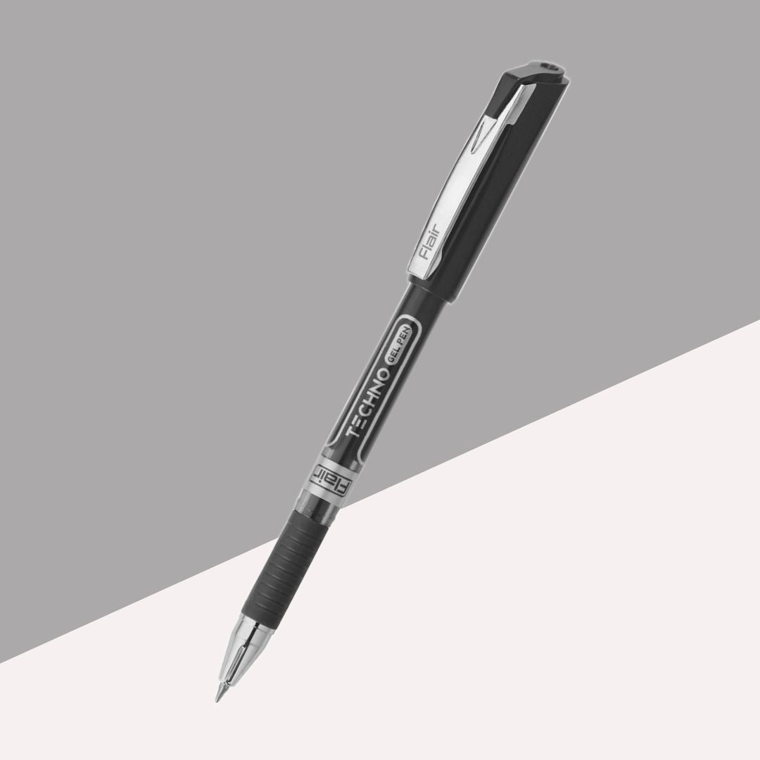 Flair Techno Gel Pen – Black: Contemporary Elegance in Every Stroke ( Pack of 1 ) - Topperskit LLP