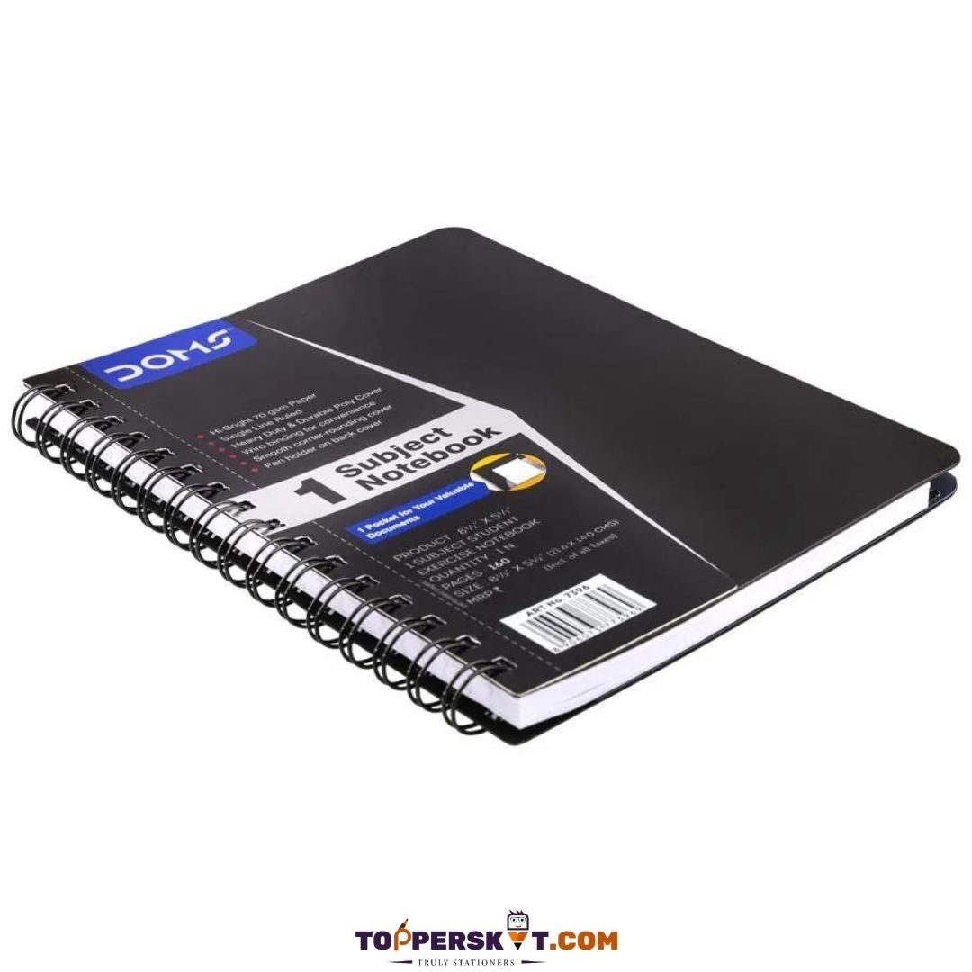 DOMS 1 Subject Notebook: Durable, Premium-Quality Notebook for College and Office Use ( Pack of 1 ) - Topperskit LLP