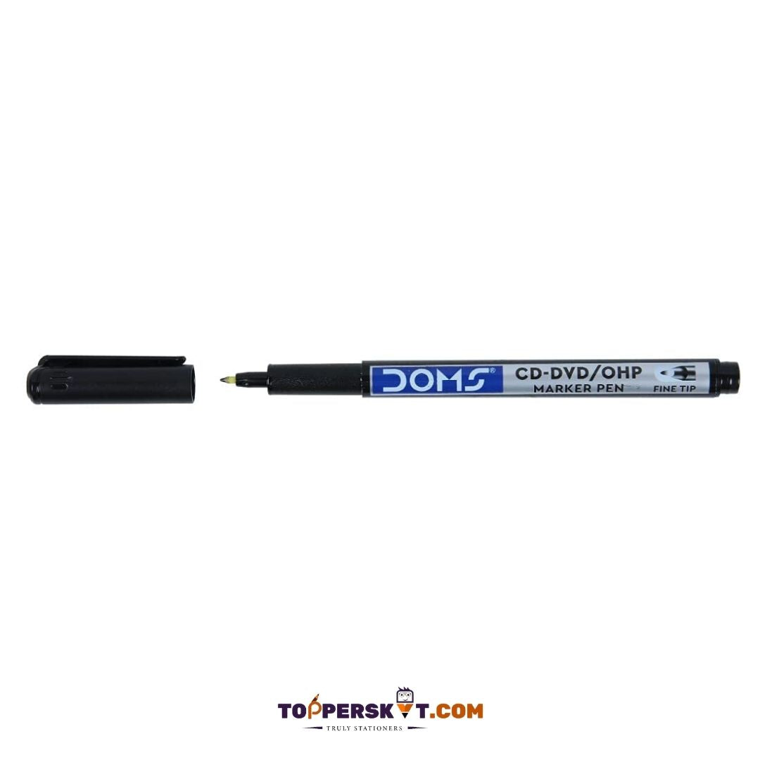 Doms CD DVD Marker - Black: Precision Labeling with Extra Fine Japanese Tip ( Pack Of 1 ) - Topperskit LLP