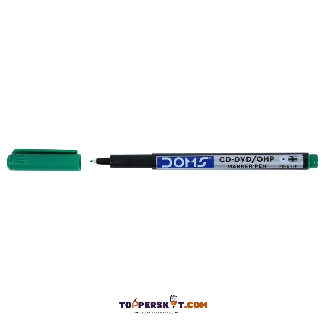 Doms CD DVD Marker - Green: Precision Labeling with Extra Fine Japanese Tip ( Pack Of 1 ) - Topperskit LLP