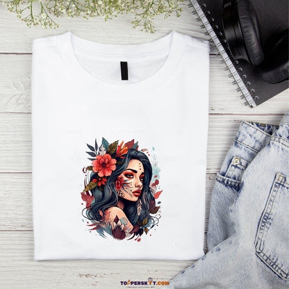 White Printed T-Shirt – Stylish & Comfortable (Pack f 1)