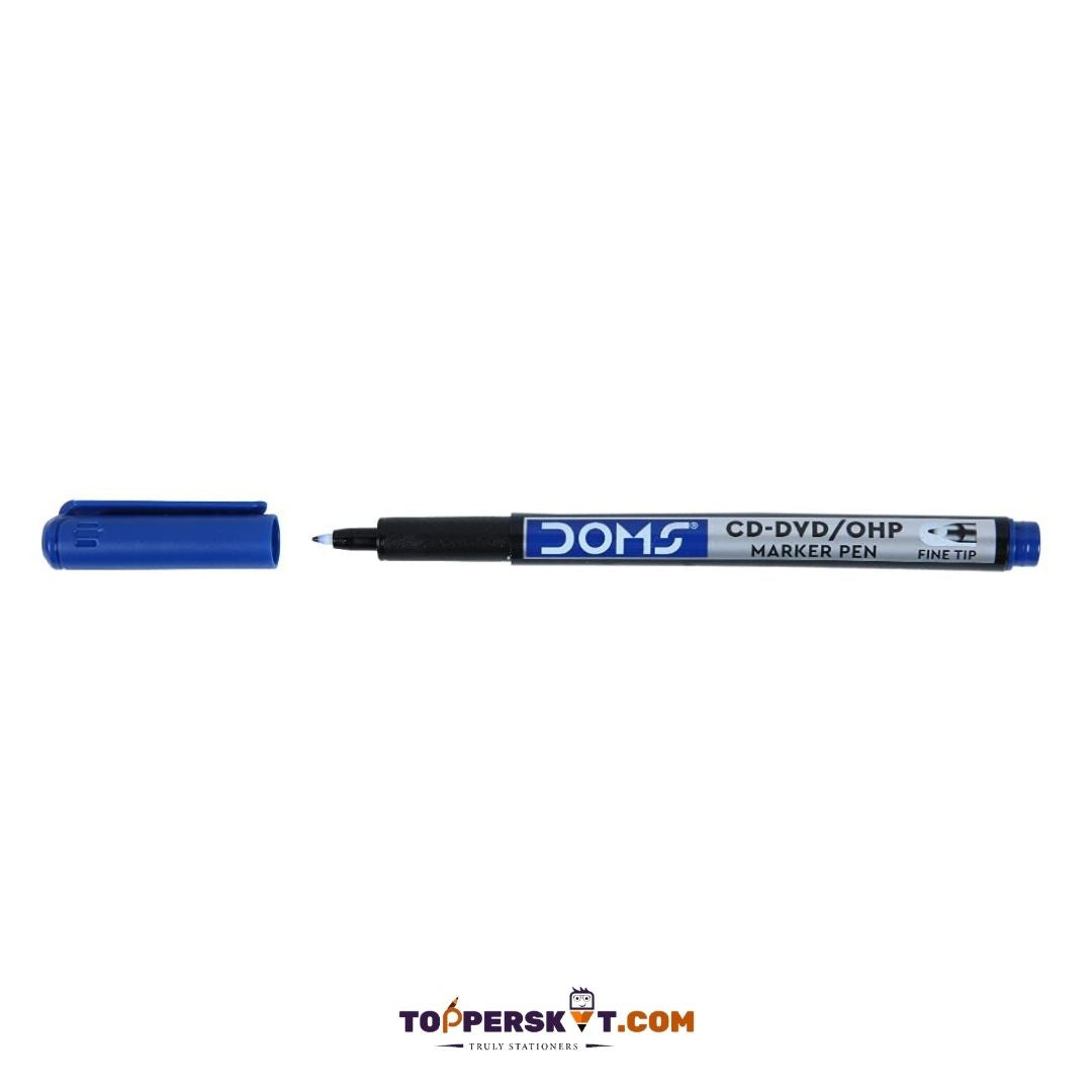 Doms CD DVD Marker - Blue : Precision Labeling with Extra Fine Japanese Tip ( Pack Of 1 ) - Topperskit LLP