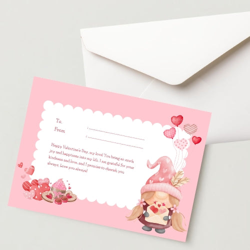 Premium Valentine's Day Greeting Card 300 GSM Cold Pressed Paper with 1 Envelope