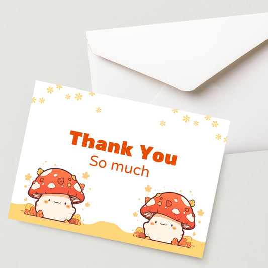 Thank You greeting Card - Premium 300 GSM Paper with Envelope (Pack of 1)