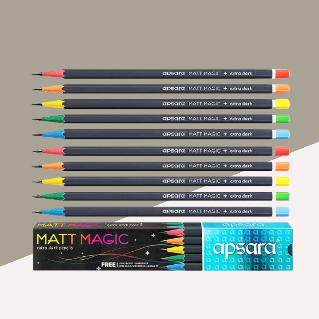 Apsara Matt Magic Pencils : Colors and Quality in Every Stroke ( Pack Of 10 ) - Topperskit LLP