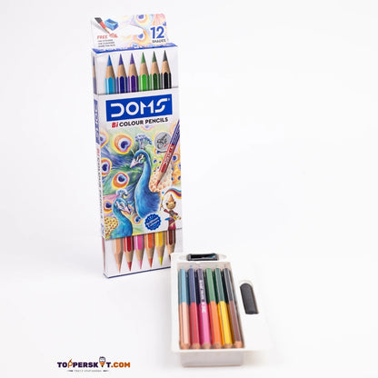 Doms Supersoft Bi-Colour Pencil (Set of 12)