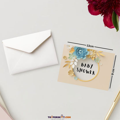 Premium Baby Shower Greeting Card - 300 GSM Cold Pressed Paper With 1 Envelope