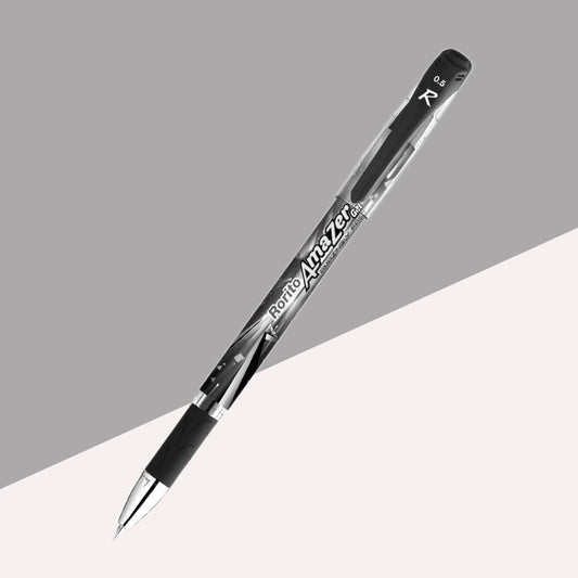 Rorito Amazer Gel Pen – Black: Maxel Tip for Fast & Smooth Writing, Waterproof Ink, Stylish ( Pack of 1 ) Design - Topperskit LLP