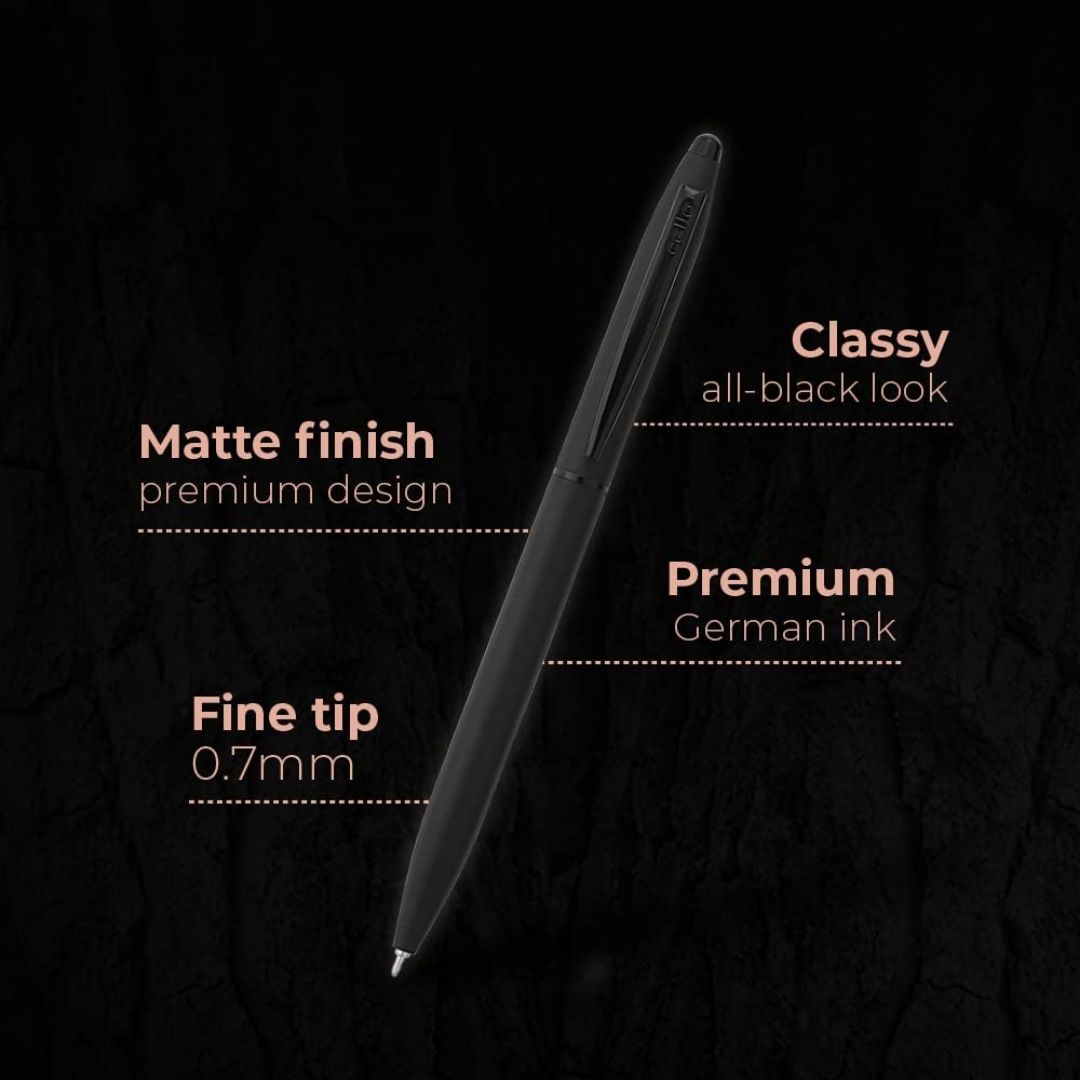 Cello Signature Carbon Slim Ball Pen – Blue : Elegance Redefined ( Pack of 1 ) - Topperskit LLP