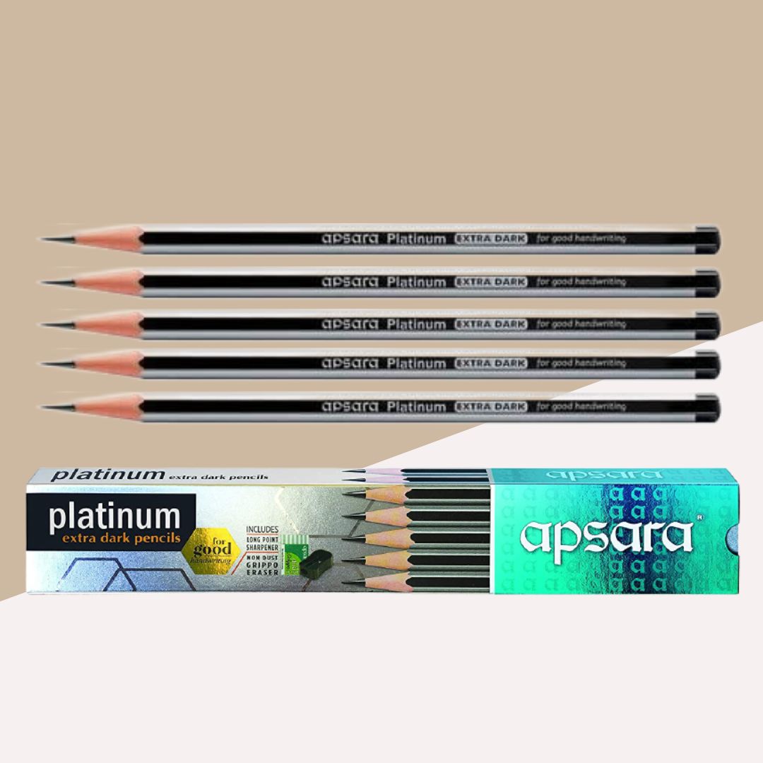 Apsara Platinum Extra Dark Pencils : Elevate Your Writing ( Pack Of 10 ) - Topperskit LLP