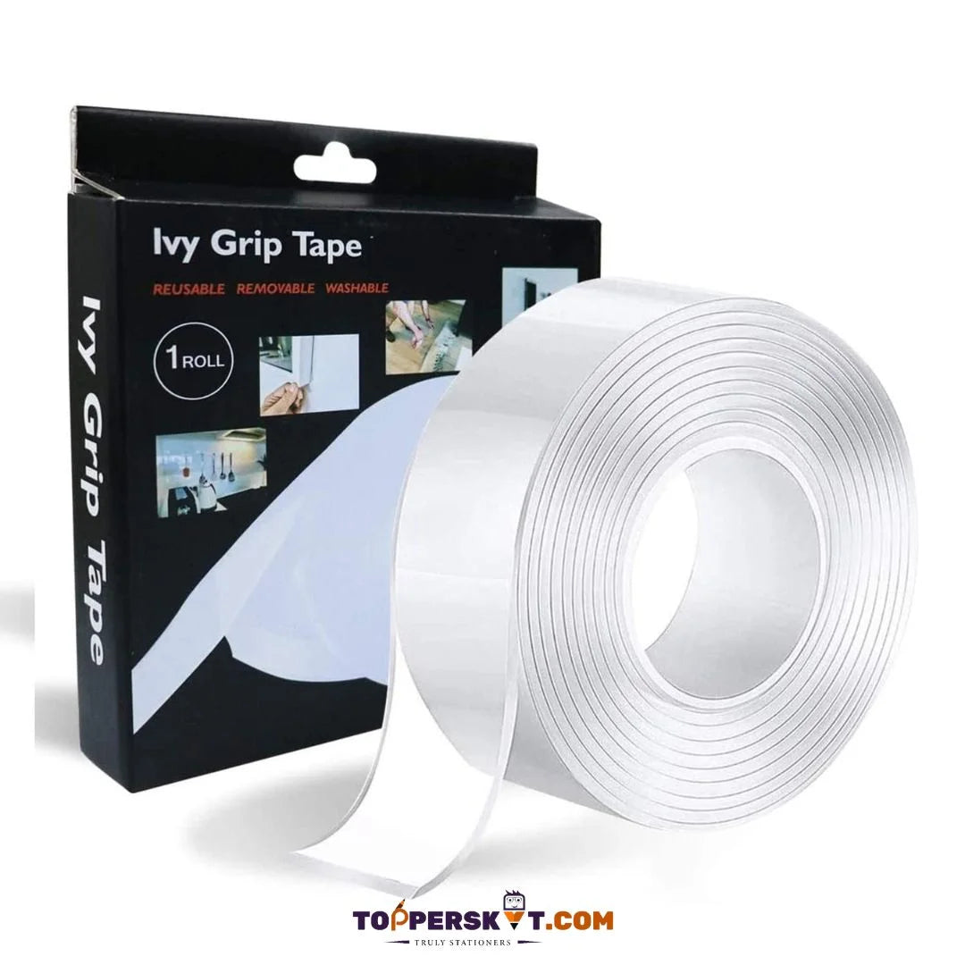 Ivy Grip Nano Tape – Reusable and Washable Double-Sided Tape for Versatile Adhesion ( Pack of 1 ) - Topperskit LLP
