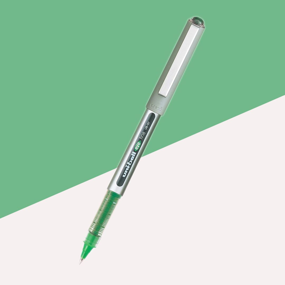 Uni-ball Eye UB157 0.7mm Roller Ball Pen – Green: Elevate Your Writing with Elegance and Versatility ( Pack of 1 ) - Topperskit LLP