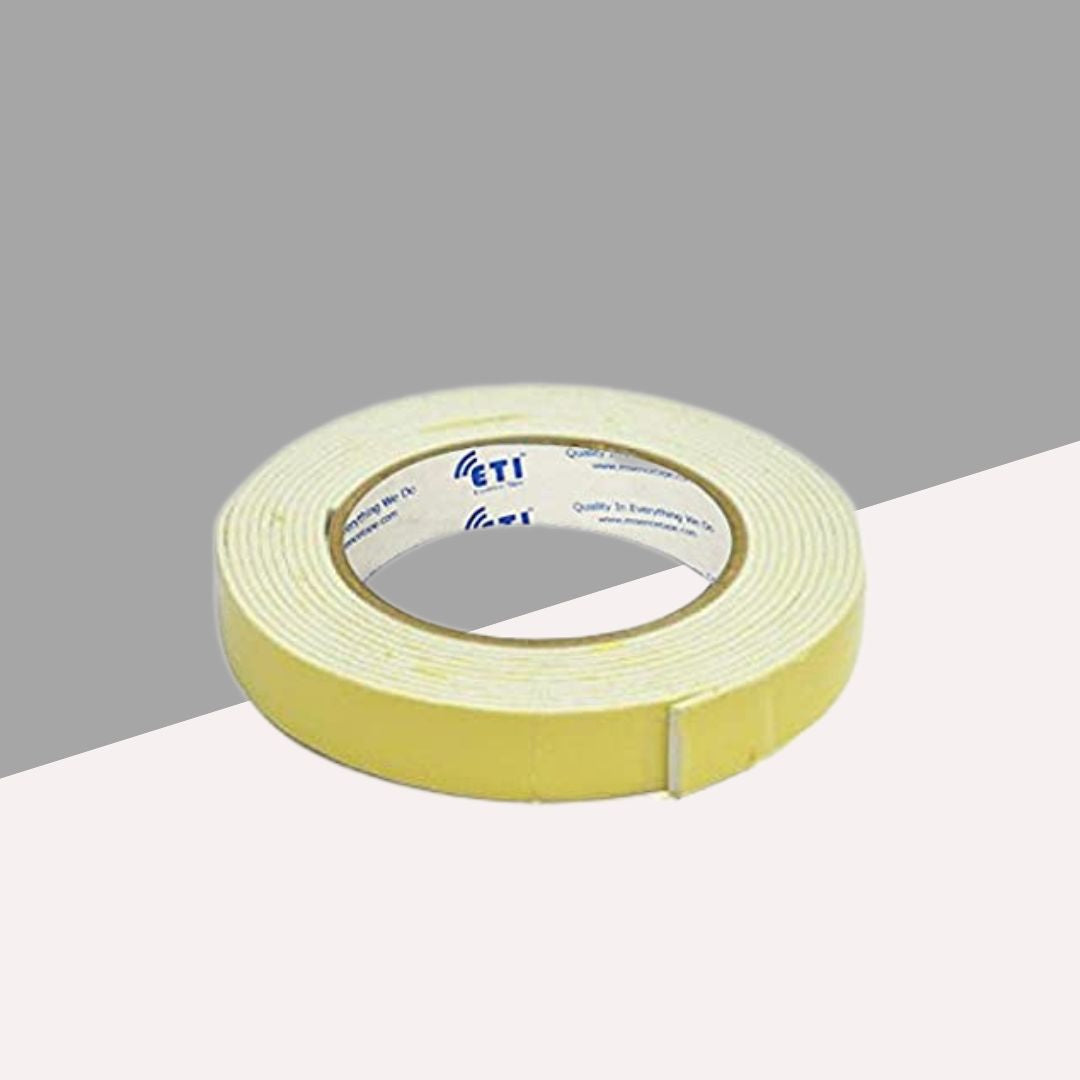 Double Sided Tape – Small | 0.5 Inch : Versatile Adhesive Solution for Easy Hanging and Mounting ( Pack of 1 ) - Topperskit LLP