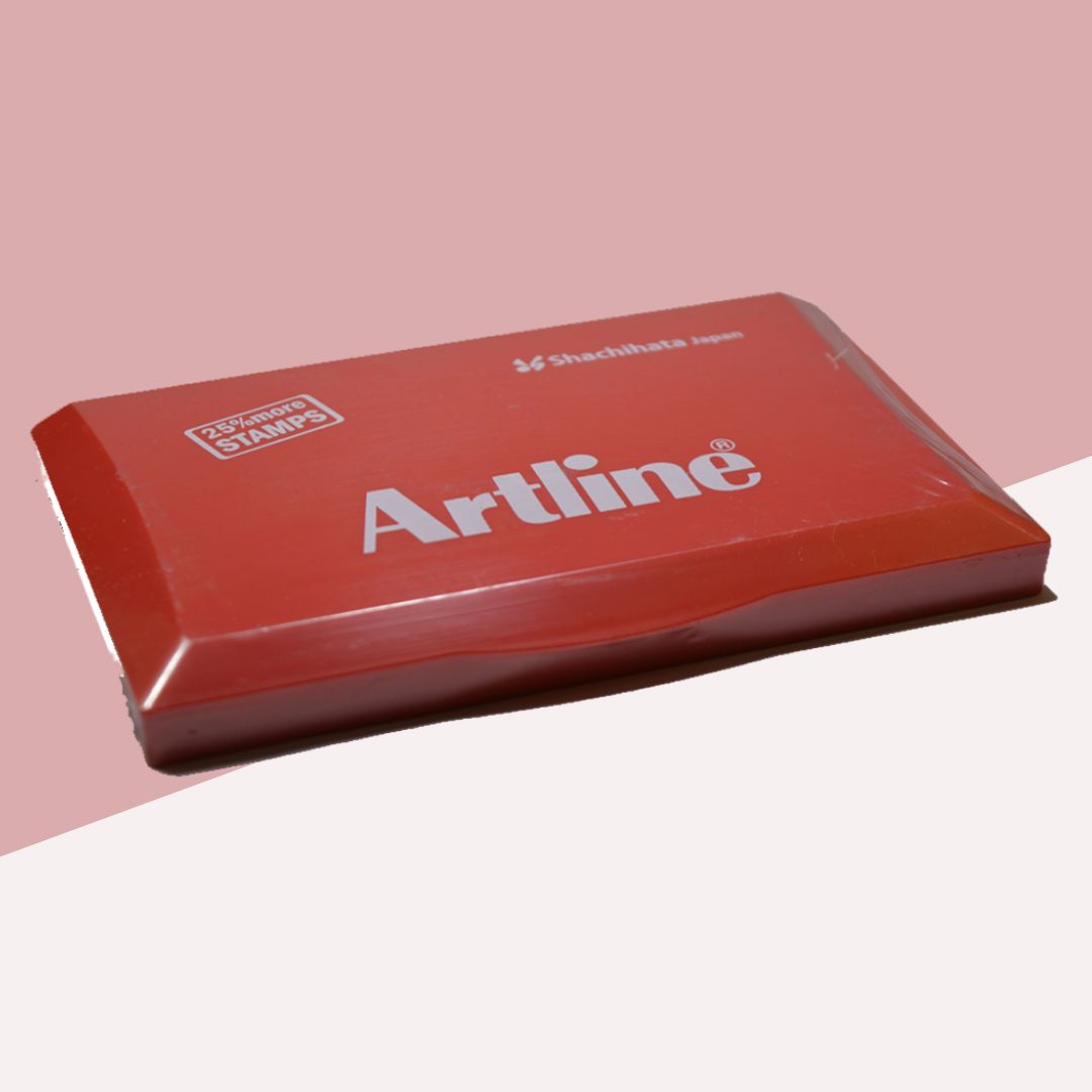 Artline Stamp Pad - Red : Perfect for Precise Stamping ( Pack of 1 ) - Topperskit LLP