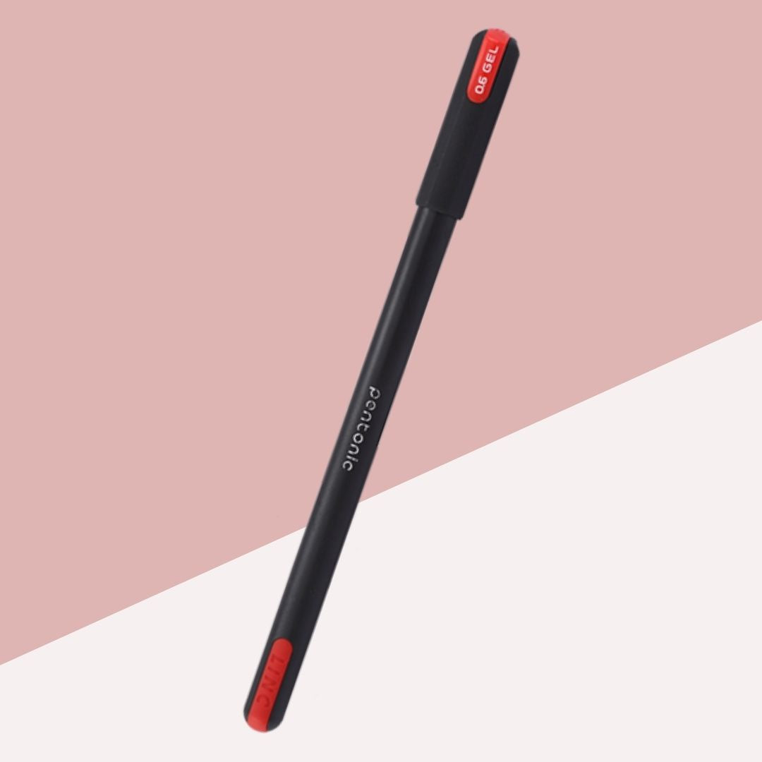 Linc Pentonic Gel Pen – Red : Effortless Precision with Quick-Dry Ink and Sleek Matt Finish ( Pack of 1 ) - Topperskit LLP