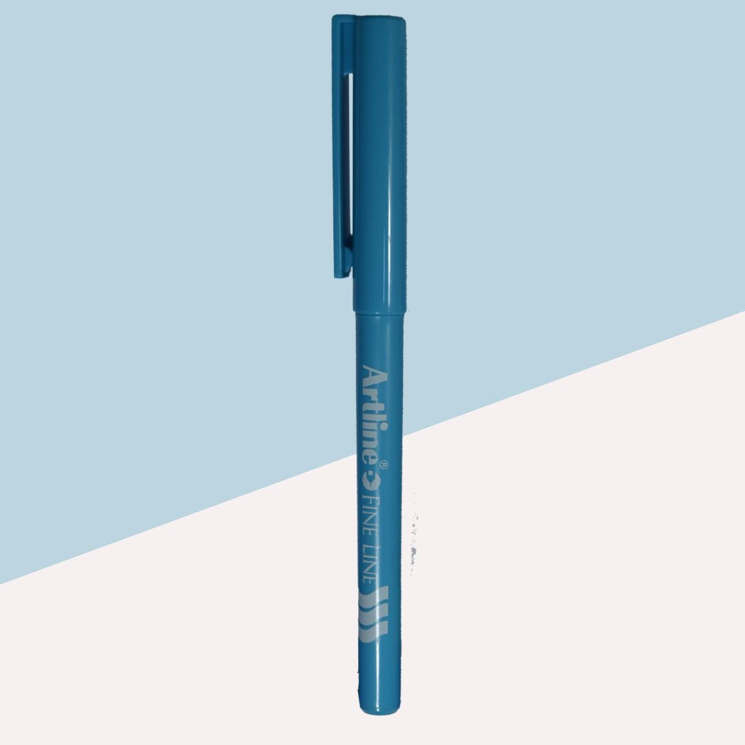 Artline Fine Line - Light Blue : Precision Writing and Sketching Pen ( Pack of 1 ) - Topperskit LLP