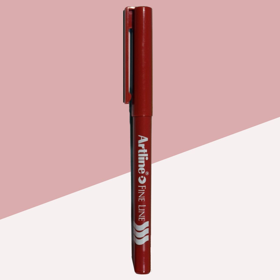 Artline Fine Line - Red : Precision Writing and Sketching Pen ( Pack of 1 ) - Topperskit LLP