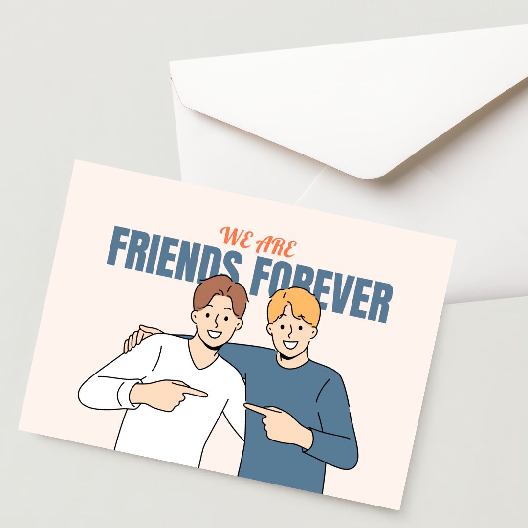 Friendship Card with 1 Envelope – 300 GSM Cold Pressed Paper 13cm x 9cm (Pack of 1)