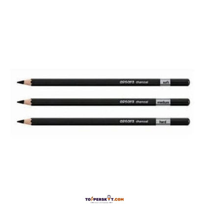 Apsara Charcoal Pencil - Smooth and Rich Sketching Tool (Set of 3)