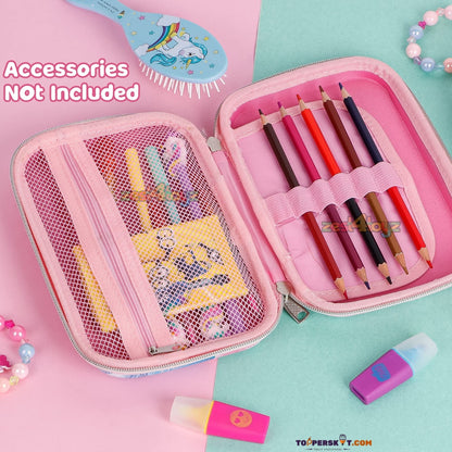 3D Cartoon Design Plastic Hardtop Pencil Case Assorted Design (Pack of 1)