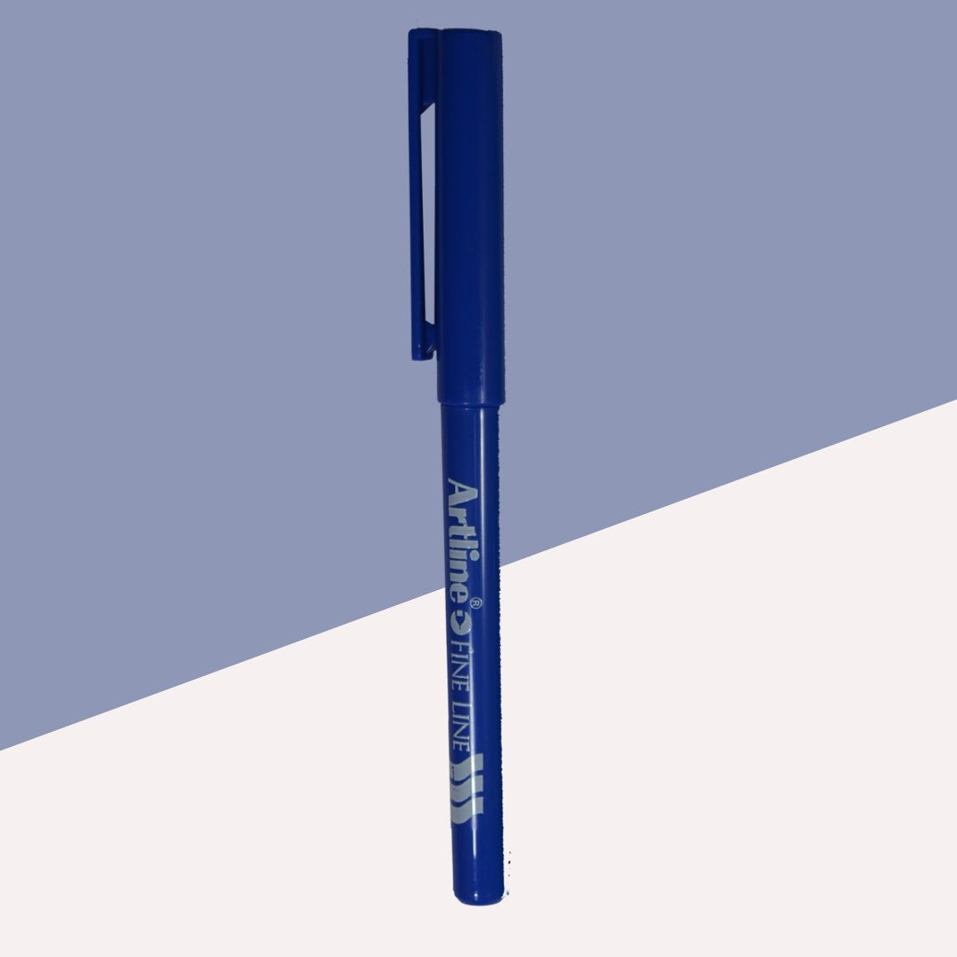 Artline Fine Line - Blue : Precision Writing and Sketching Pen ( Pack of 1 ) - Topperskit LLP