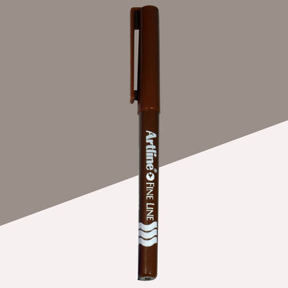 Artline Fine Line - Brown : Precision Writing and Sketching Pen ( Pack of 1 ) - Topperskit LLP