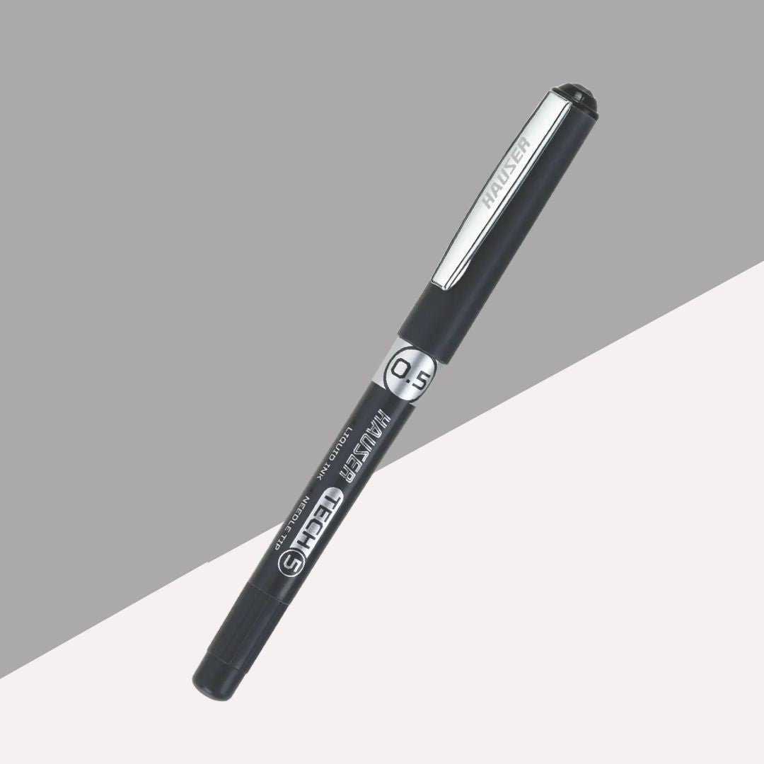 Hauser Tech 5 Liquid Ink Gel Pen – Black: Precision and Innovation at Your Fingertips ( Pack of 1 ) - Topperskit LLP