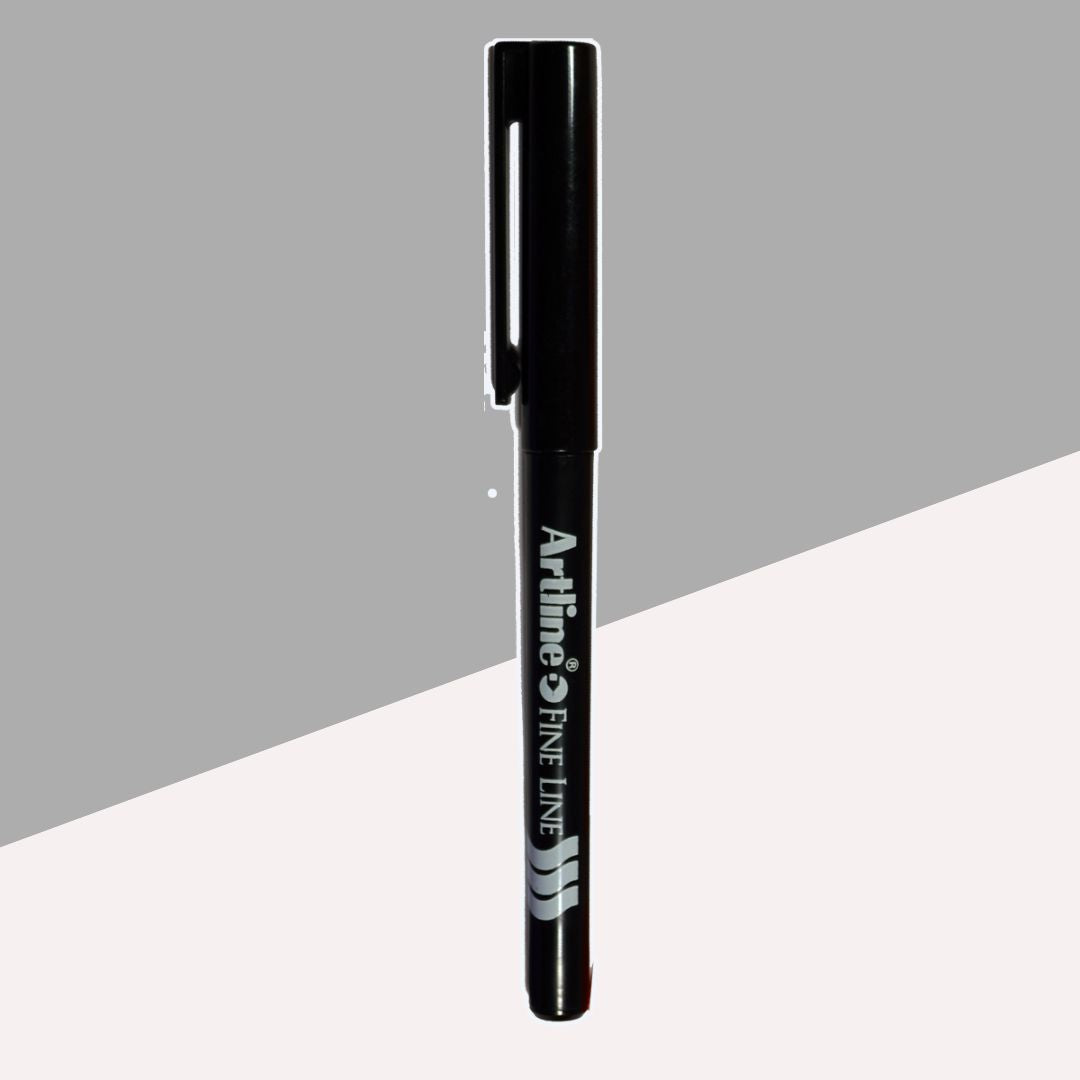 Artline Fine Line - Black: Precision Writing and Sketching Pen ( Pack of 1 ) - Topperskit LLP