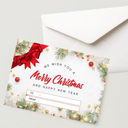 Christmas Greeting Card- 300 GSM Paper with Envelope (Pack of 1)