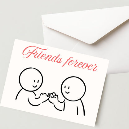 Friendship Card with 1 Envelope – 300 GSM Cold Pressed Paper 13cm x 9cm (Pack of 1)