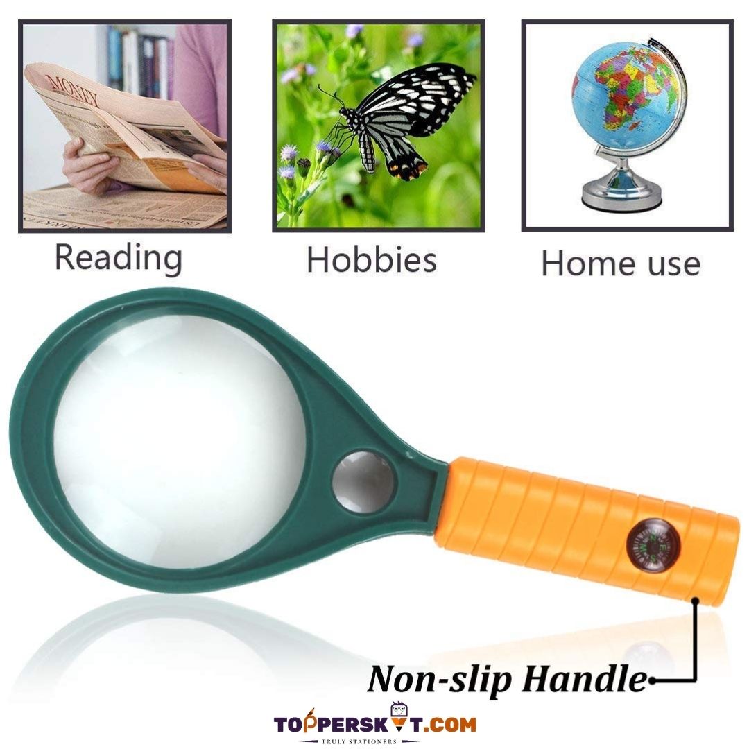 Handheld Magnifying Glass – 60mm : Versatile Precision for Clear, Comfortable Viewing ( Pack of 1 ) - Topperskit LLP