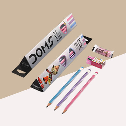 Doms Zoom Ultimate Dark Triangle Pencils for Precision Writing Excellence ( Pack Of 10 ) - Topperskit LLP